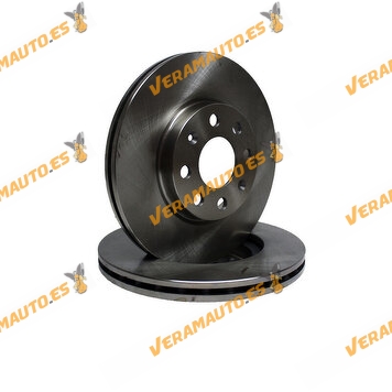 Kit 2 Brake Discs ABAKUS 231-03-022 | Front Axle | FIAT Grande Punto | Punto EVO | Opel ADAM | Corsa | OE 93169288
