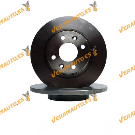 Kit 2 Brake Discs ABAKUS 231-03-018 | Front Axle | Dacia | Renault Thalia Twingo | Smart FourFour | OE 7701208252