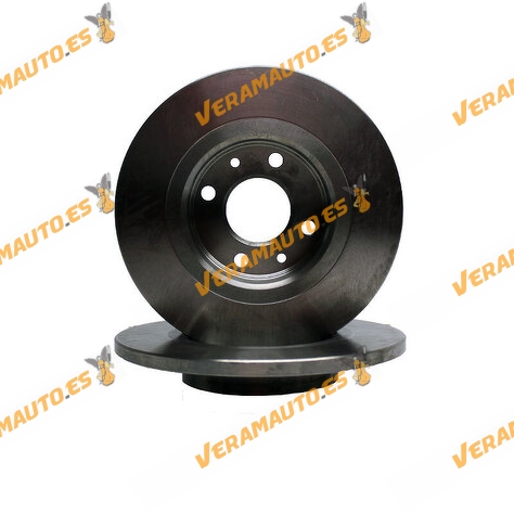 Kit 2 Brake Discs ABAKUS 231-03-018 | Front Axle | Dacia | Renault Thalia Twingo | Smart FourFour | OE 7701208252