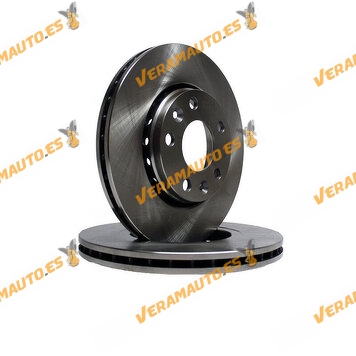 Kit 2 Brake Discs ABAKUS 231-03-024 | Front Axle | Renault Megane Scenic Laguna III | Dacia | Nissan | OE 8660001232