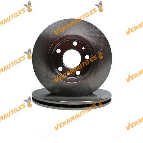 Kit 2 Brake Discs ABAKUS 231-03-024 | Front Axle | Renault Megane Scenic Laguna III | Dacia | Nissan | OE 8660001232