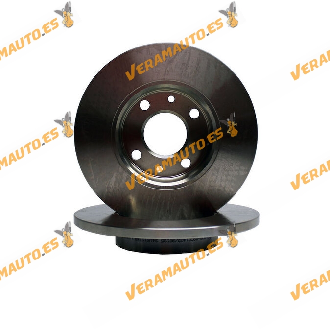 Kit 2 Discos de Freno ABAKUS 231-03-020 | Eje Trasero | ALFA ROMEO | FIAT | ABARTH | LANCIA | FORD | OE BS511125AA