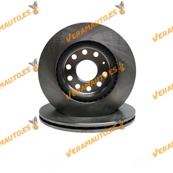 Kit 2 Brake Discs ABAKUS 231-03-005 | Front Axle | AUDI A3 | SEAT Leon | SKODA | Volkswagen Caddy Golf | 1K0615301AC