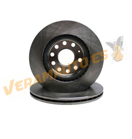 Kit 2 Discos de Freno ABAKUS 231-03-005 | Eje Delantero | AUDI A3 | SEAT Leon | SKODA | Volkswagen Caddy Golf | 1K0615301AC