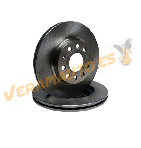 Kit 2 Discos de Freno ABAKUS 231-03-005 | Eje Delantero | AUDI A3 | SEAT Leon | SKODA | Volkswagen Caddy Golf | 1K0615301AC