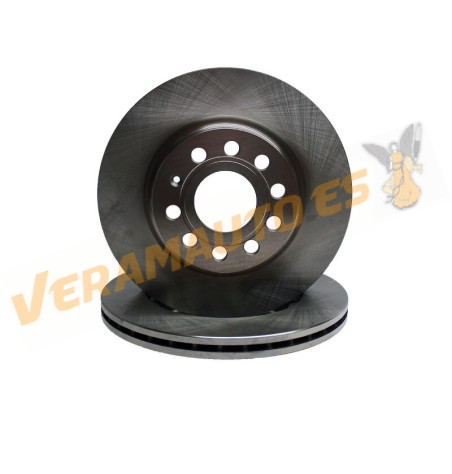 Kit 2 Discos de Freno ABAKUS 231-03-005 | Eje Delantero | AUDI A3 | SEAT Leon | SKODA | Volkswagen Caddy Golf | 1K0615301AC