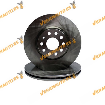 Kit 2 Brake Discs ABAKUS 231-03-012 | Front Axle | VAG Group | OE 1K0615301AA | 5C0615301B | 5C0615301E | 5Q0615301F