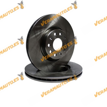 Kit 2 Brake Discs ABAKUS 231-03-012 | Front Axle | VAG Group | OE 1K0615301AA | 5C0615301B | 5C0615301E | 5Q0615301F
