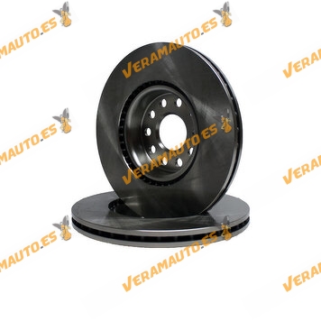 Kit 2 Brake Discs ABAKUS 231-03-012 | Front Axle | VAG Group | OE 1K0615301AA | 5C0615301B | 5C0615301E | 5Q0615301F