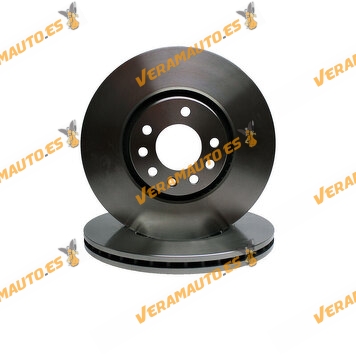 Kit 2 Brake Discs ABAKUS 231-03-044 | Front Axle | Opel Astra H Corsa E Saab 93 | OE 9184405 | 9194477 | 95526651