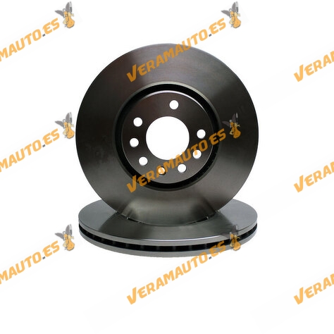 Kit 2 Brake Discs ABAKUS 231-03-044 | Front Axle | Opel Astra H Corsa E Saab 93 | OE 9184405 | 9194477 | 95526651