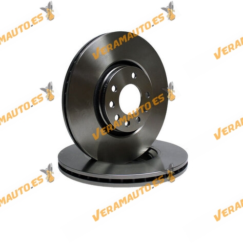 Kit 2 Brake Discs ABAKUS 231-03-044 | Front Axle | Opel Astra H Corsa E Saab 93 | OE 9184405 | 9194477 | 95526651
