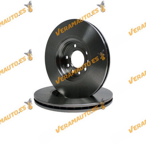 Kit 2 Brake Discs ABAKUS 231-03-044 | Front Axle | Opel Astra H Corsa E Saab 93 | OE 9184405 | 9194477 | 95526651