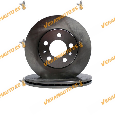 Kit 2 Discos de Freno ABAKUS 231-03-001 | Eje Delantero | Grupo VAG AUDI  | SEAT | SKODA | Volkswagen | OE 1JO615301D