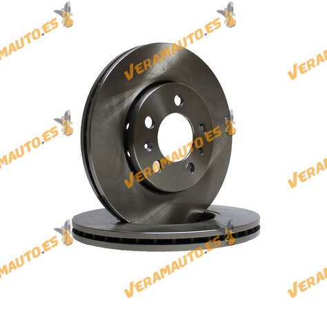 Kit 2 Discos de Freno ABAKUS 231-03-001 | Eje Delantero | Grupo VAG AUDI  | SEAT | SKODA | Volkswagen | OE 1JO615301D
