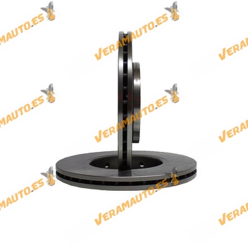 Kit 2 Discos de Freno ABAKUS 231-03-001 | Eje Delantero | Grupo VAG AUDI  | SEAT | SKODA | Volkswagen | OE 1JO615301D