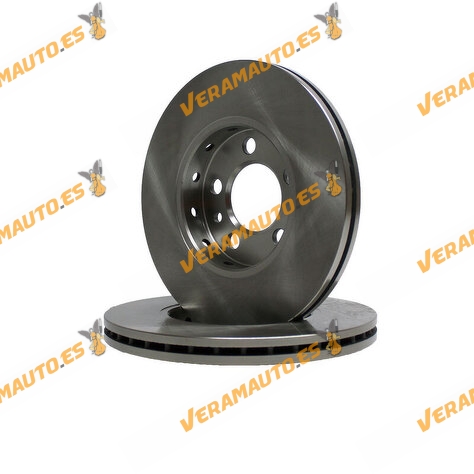 Kit 2 Discos de Freno ABAKUS 231-03-001 | Eje Delantero | Grupo VAG AUDI  | SEAT | SKODA | Volkswagen | OE 1JO615301D