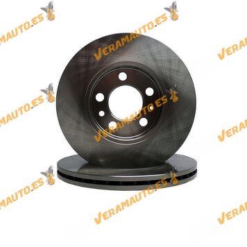 Kit 2 Discos de Freno ABAKUS 231-03-001 | Eje Delantero | Grupo VAG AUDI  | SEAT | SKODA | Volkswagen | OE 1JO615301D