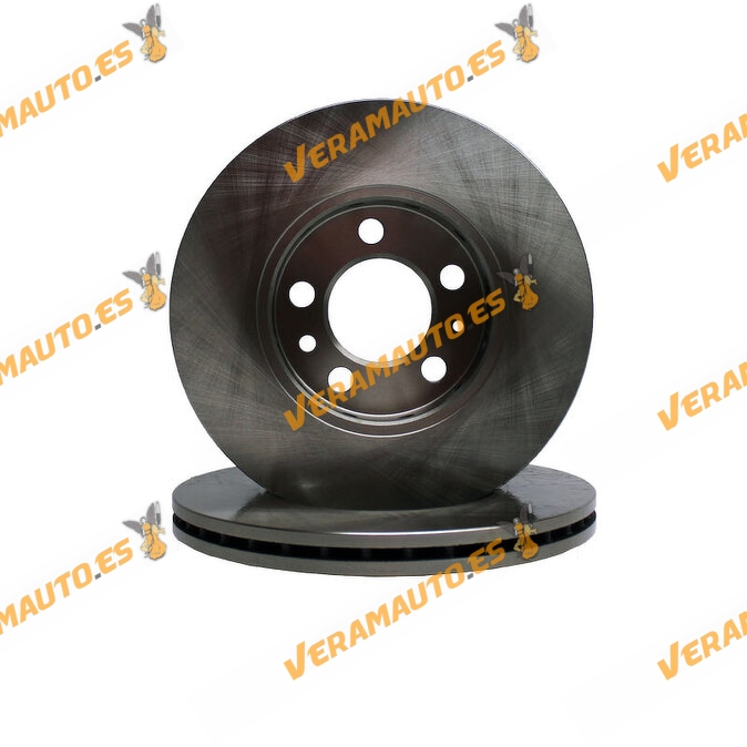 Kit 2 Discos de Freno ABAKUS 231-03-001 | Eje Delantero | Grupo VAG AUDI  | SEAT | SKODA | Volkswagen | OE 1JO615301D