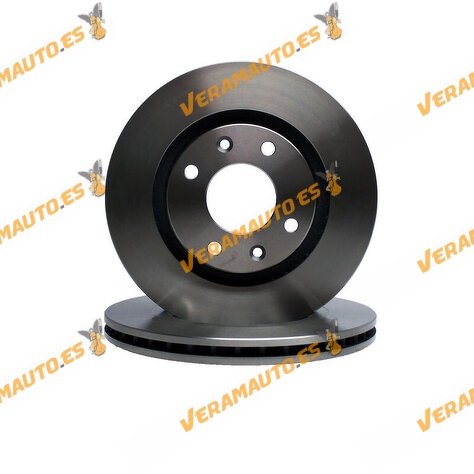 Kit 2 Brake Discs ABAKUS 231-03-004 | Front Axle | PSA Berlingo C3 Group | Opel Corsa F Crossland Mokka | OE 4246W1