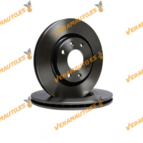 Kit 2 Brake Discs ABAKUS 231-03-004 | Front Axle | PSA Berlingo C3 Group | Opel Corsa F Crossland Mokka | OE 4246W1