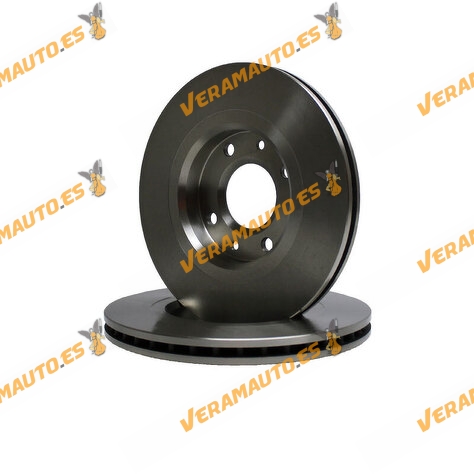 Kit 2 Brake Discs ABAKUS 231-03-004 | Front Axle | PSA Berlingo C3 Group | Opel Corsa F Crossland Mokka | OE 4246W1