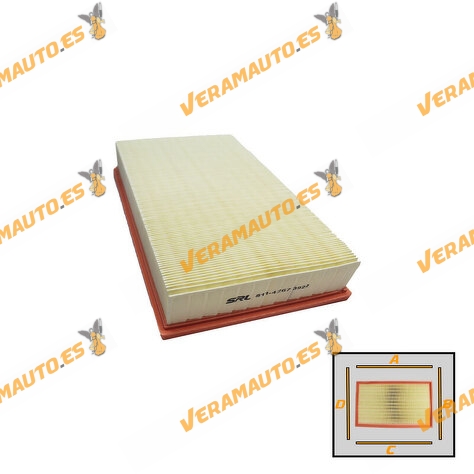Filtro de Aire SRLine Volvo S60 I (384) | S80 I (184) | V70 II (285) | XC70 I (295) | OEM 8649788