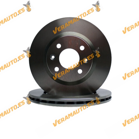 Kit 2 Brake Discs ABAKUS 231-03-003 | Front Axle | Renault | Nissan | Dacia | OE 7700780892 | 7701204228