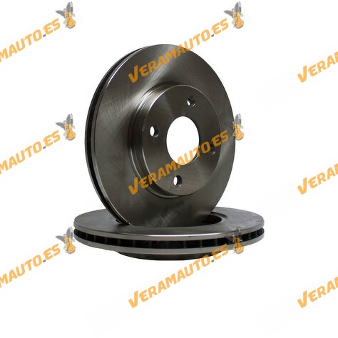 Kit 2 Brake Discs ABAKUS 231-03-006 | Front Axle | FORD Fiesta Focus Fusion Fusion KA Puma | Mazda 2 | OE 1148202 | 1320585
