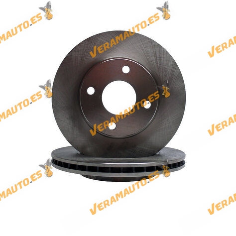 Kit 2 Brake Discs ABAKUS 231-03-006 | Front Axle | FORD Fiesta Focus Fusion Fusion KA Puma | Mazda 2 | OE 1148202 | 1320585