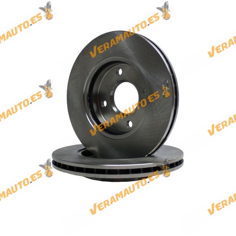 Kit 2 Brake Discs ABAKUS 231-03-006 | Front Axle | FORD Fiesta Focus Fusion Fusion KA Puma | Mazda 2 | OE 1148202 | 1320585