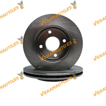 Kit 2 Brake Discs ABAKUS 231-03-006 | Front Axle | FORD Fiesta Focus Fusion Fusion KA Puma | Mazda 2 | OE 1148202 | 1320585