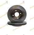 Kit 2 Discos de Freno ABAKUS 231-03-006 | Eje Delantero | FORD Fiesta Focus Fusion KA Puma | Mazda 2 | OE 1148202 | 1320585