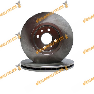 Kit 2 Brake Discs ABAKUS 231-03-007 | Front Axle | Ventilated | Renault | Dacia | OE 7700426389 | 7701206118