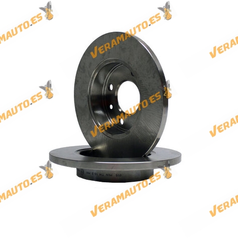 Kit 2 Brake Discs ABAKUS 231-03-015 | Front Axle | Dacia Logan Sandero | Renault Clio Megane | 7700674765 | 7700704705