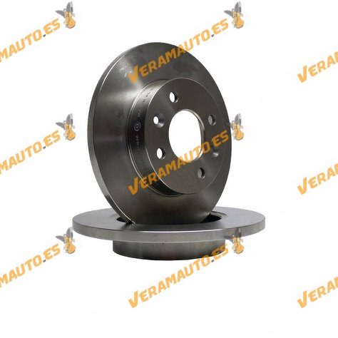 Kit 2 Brake Discs ABAKUS 231-03-015 | Front Axle | Dacia Logan Sandero | Renault Clio Megane | 7700674765 | 7700704705