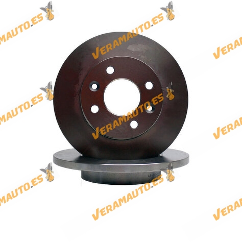Kit 2 Brake Discs ABAKUS 231-03-015 | Front Axle | Dacia Logan Sandero | Renault Clio Megane | 7700674765 | 7700704705