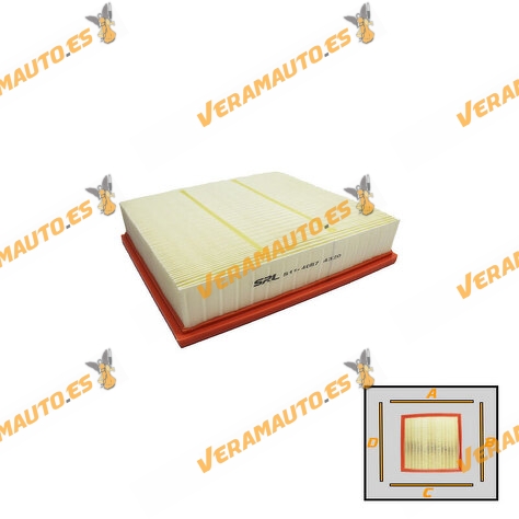 Filtro de Aire SRLine Opel Omega B (V94) | OE Similar a 835607