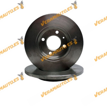 Kit 2 Brake Discs ABAKUS 231-03-026 | SEAT Inca Toledo | Volkswagen Caddy Golf III Golf IV Cabrio Passat | OE 357615301
