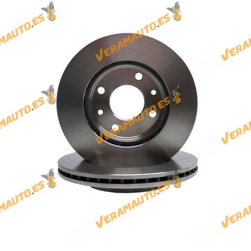 Kit 2 Brake Discs ABAKUS 231-03-031 | Front Axle | Nissan | Renault | OE 7700756572 | 7701204286
