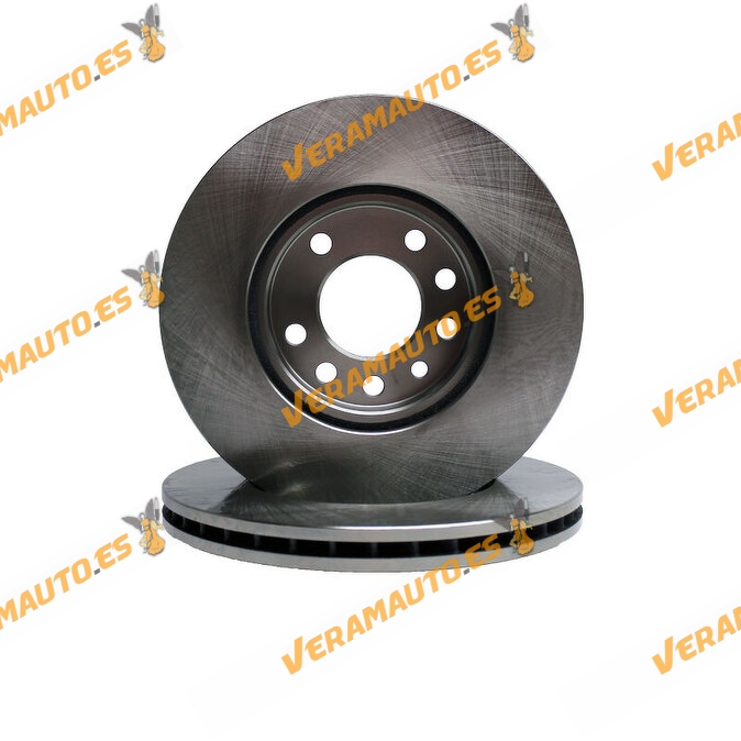 Kit 2 Brake Discs ABAKUS 231-03-009 | Front Axle | Opel Astra Combo Corsa Meriva Zafira | OE 95526655 | 93197592