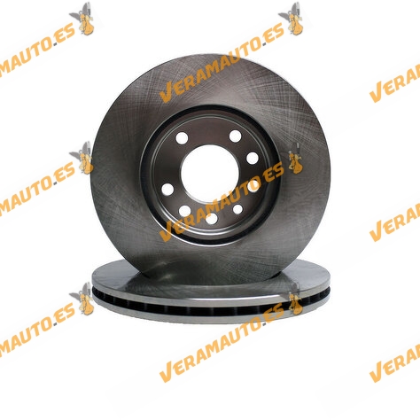 Kit 2 Brake Discs ABAKUS 231-03-009 | Front Axle | Opel Astra Combo Corsa Meriva Zafira | OE 95526655 | 93197592