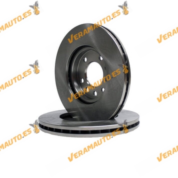 Kit 2 Brake Discs ABAKUS 231-03-009 | Front Axle | Opel Astra Combo Corsa Meriva Zafira | OE 95526655 | 93197592