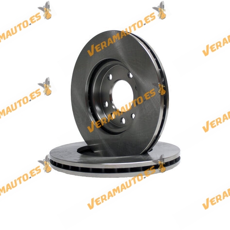 Kit 2 Brake Discs ABAKUS 231-03-009 | Front Axle | Opel Astra Combo Corsa Meriva Zafira | OE 95526655 | 93197592