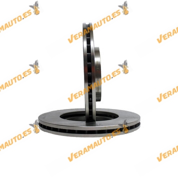 Kit 2 Brake Discs ABAKUS 231-03-009 | Front Axle | Opel Astra Combo Corsa Meriva Zafira | OE 95526655 | 93197592