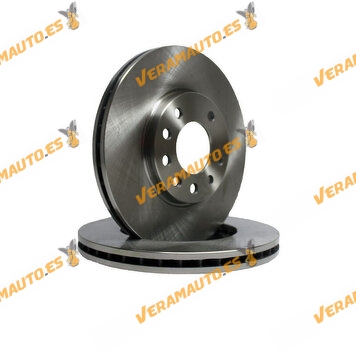 Kit 2 Brake Discs ABAKUS 231-03-009 | Front Axle | Opel Astra Combo Corsa Meriva Zafira | OE 95526655 | 93197592