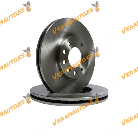 Kit 2 Brake Discs ABAKUS 231-03-009 | Front Axle | Opel Astra Combo Corsa Meriva Zafira | OE 95526655 | 93197592