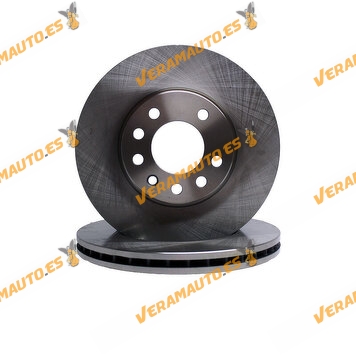Kit 2 Brake Discs ABAKUS 231-03-009 | Front Axle | Opel Astra Combo Corsa Meriva Zafira | OE 95526655 | 93197592