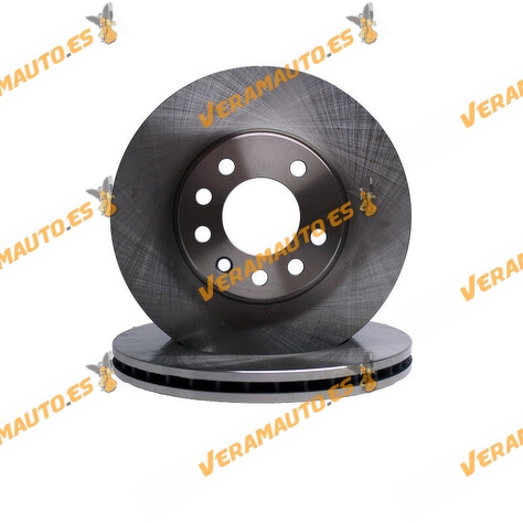 Kit 2 Brake Discs ABAKUS 231-03-009 | Front Axle | Opel Astra Combo Corsa Meriva Zafira | OE 95526655 | 93197592