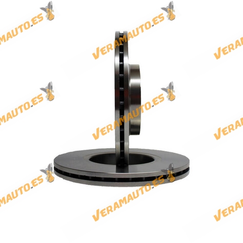 Kit 2 Discos de Freno ABAKUS 231-03-013 | Eje Delantero | Nissan Micra | Renault Clio Megane Twingo | Logan | OE 7701207823